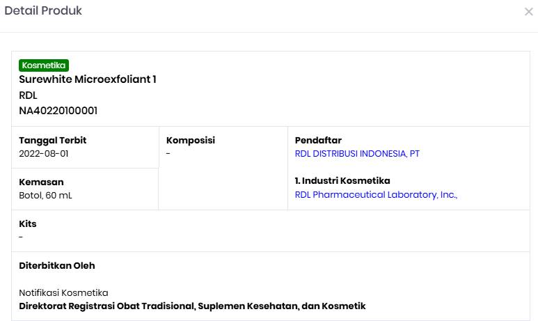 Bukti Otentik Kalau Toner RDL Sudah BPOM