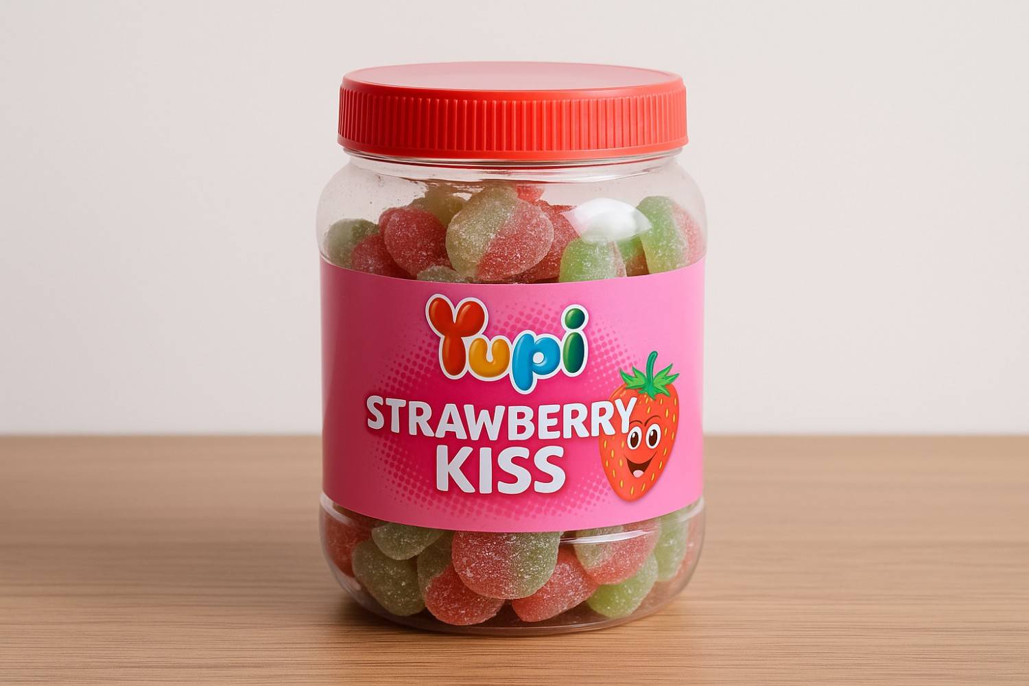 Yupi Kembang Gula Lunak Jeli Rasa Stroberi (Strawberry Kiss)